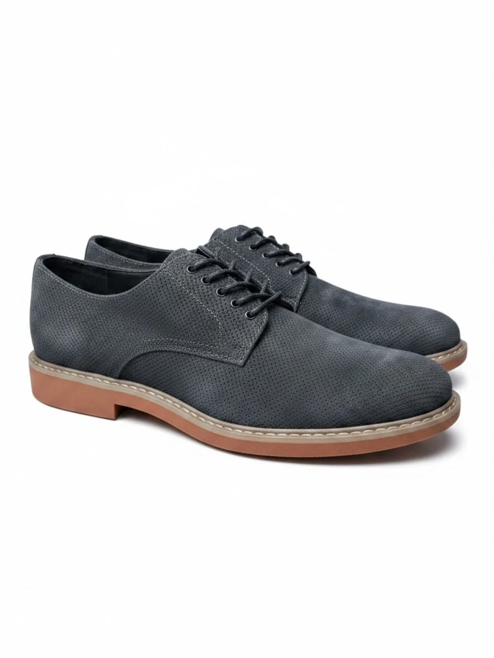 Public Opinion men’s gray suede leather lace up oxford shoes size 7